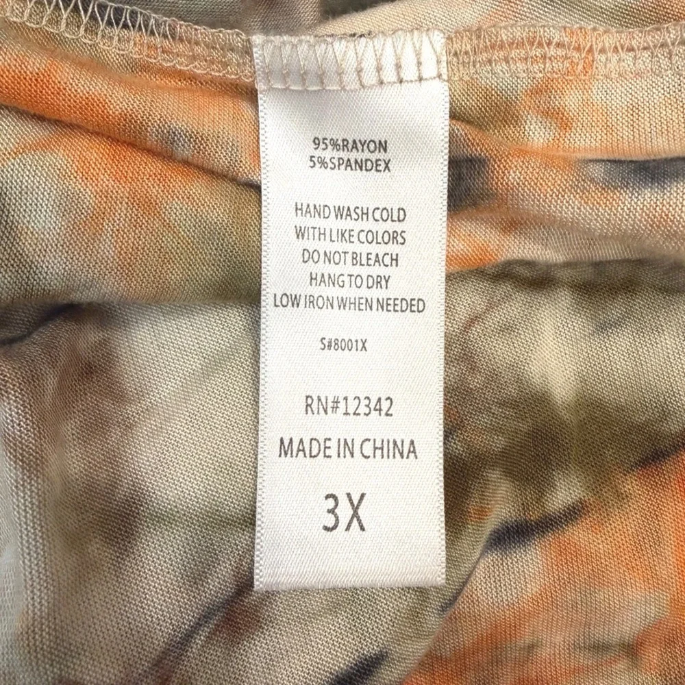 Coin 1804 3X Hooded Duster Kimono Tie Dye Waterfall Earth Tone Anthropologie - Picture 7 of 9